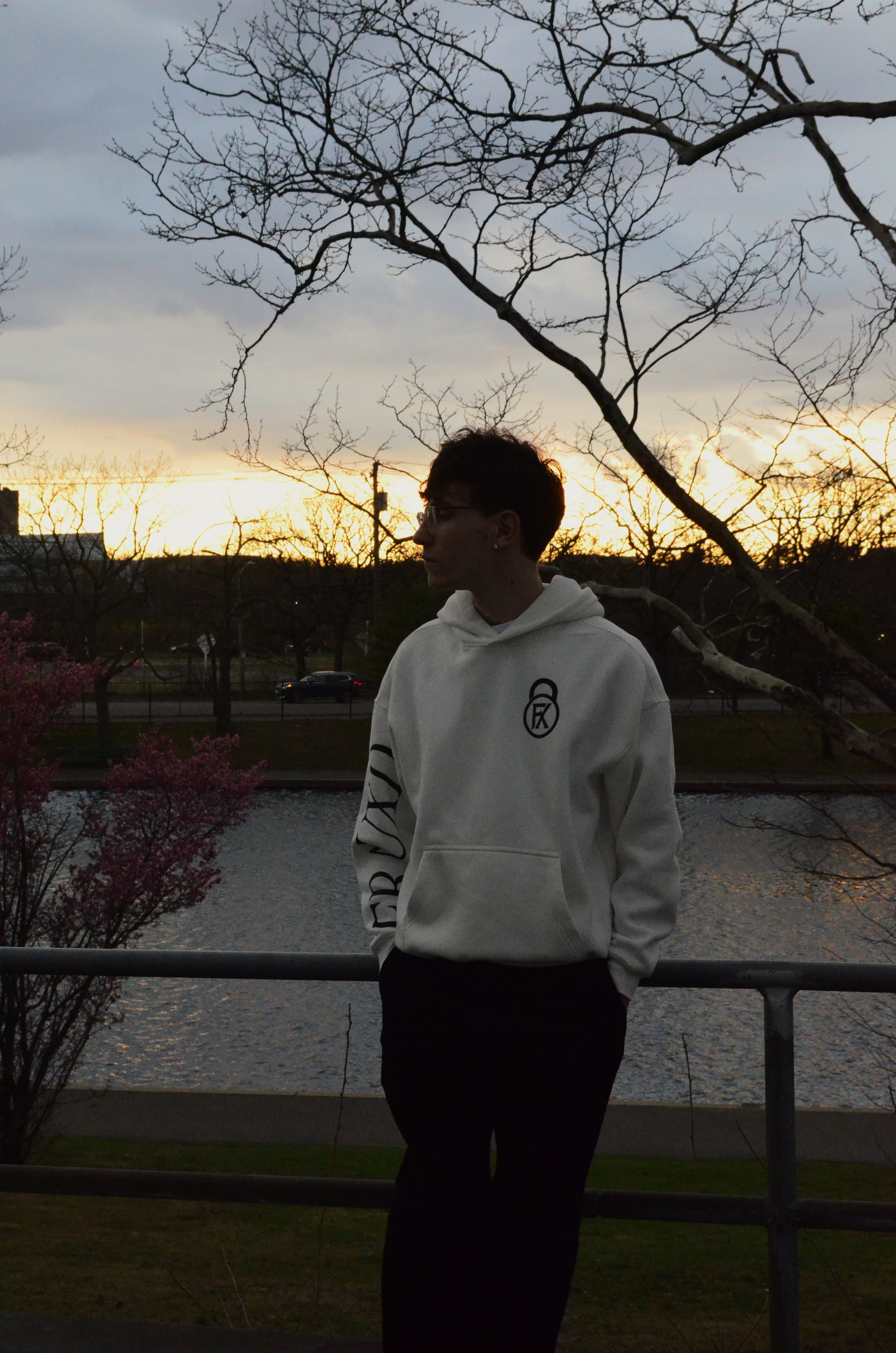 White FRAUXD Sleeve With Logo